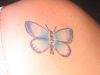 butterfly wing and brayden text tattoo
