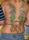 butterfly wing pic tattoo on back