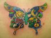 colorful butterfly picture tattoo