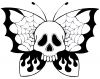 skull butterfly image tattoos