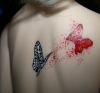 temporary butterfly image tattoo on back
