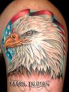 eagle and country flag tattoo