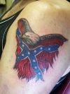 country flag and eagle tattoo