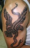 eagle fight with snake tattoo