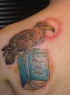 eagle with Primum Non Nocere magazine tattoo