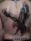 large eagle tattoo on back