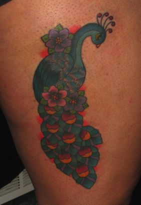 Peacock Pic Tattoos On Back