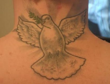 Dove Pic Tattoos On Neck