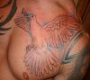 dove pic tattoo on chest