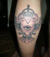 nice dove pic tattoo on calf