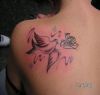 peace dove tattoo pic on left shoulder blade