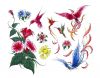 birds with flower tattoos