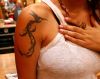 Bird tattoo design on shoulder