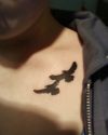 flying birds pic tattoos on chest