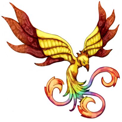 Colored Phoenix Image Tattoo