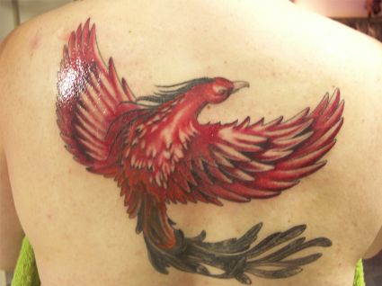 Phoenix Image Of Tattoo On Back