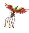 flying phoenix image tattoo