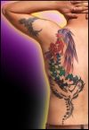 phoenix and fairy pic tattoo on side back