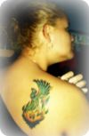 phoenix pic of tattoo on back of women