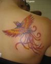 phoenix picture tattoo for back