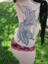 Phoenix tattoo on side back
