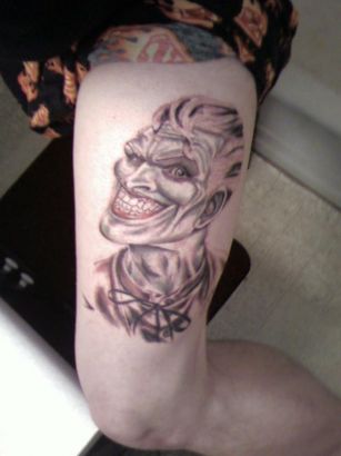 Joker Tattoos On Thigh