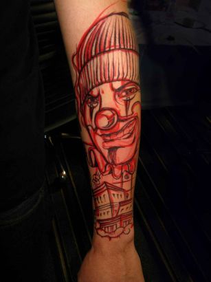 Joker Tattoo On Leg