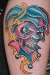 joker face leg tattoos pic