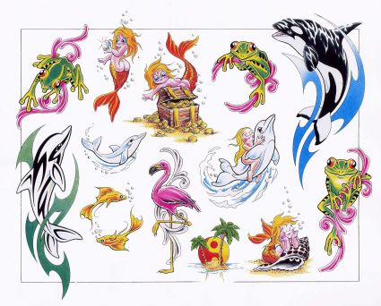 Fish Cartoon Tattoos Image