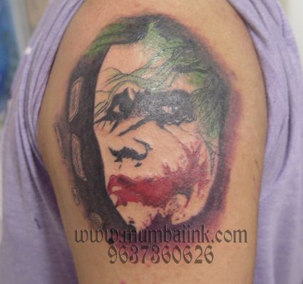 Joker  Face Tattoo Desgin