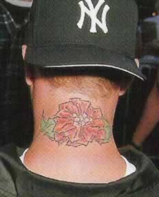 Fred Durst Nek Flower Tattoo