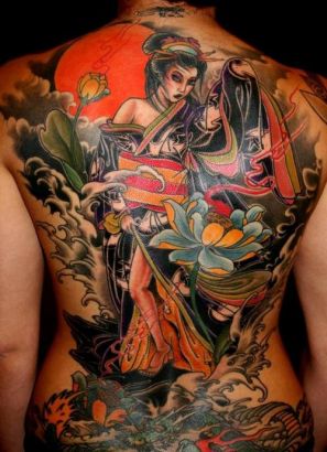 Asian Back Tattoo Art