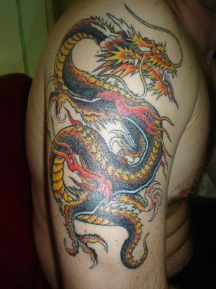 Asian Dragon Pics Tat On Shoulder