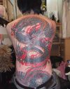 asian dragon full back tattoo
