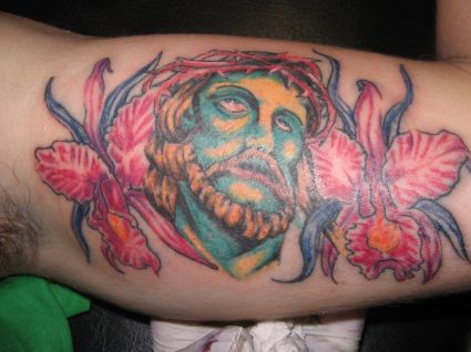 Polynesian Jesus Tattoo