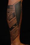 polynesian tattoos pic on leg