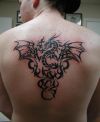 dragon tribal pic of tattoo on back