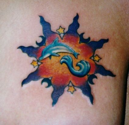 Dolphin Sun Tattoos