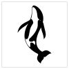 dolphin tat in black