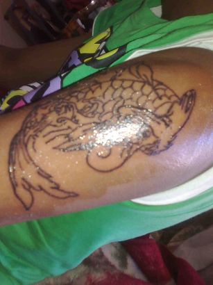 Koi Fish Shoulder Tattoo