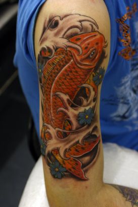 Arm Koi Fish Tattoo