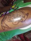koi fish shoulder tattoo