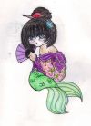 cartoon mermaid tattoo