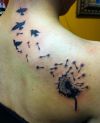 dandelion flower tattoos on back