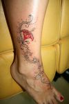 hibiscus flower vine tattoo