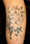 Lily flower tattoo art