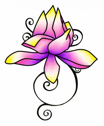 Free Purple Lotus Tattoo