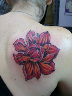 Lotus Tattoo Picture On Back