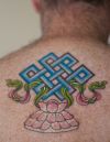 lotus tattoo on man's back