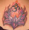 flaming lotus and om tats